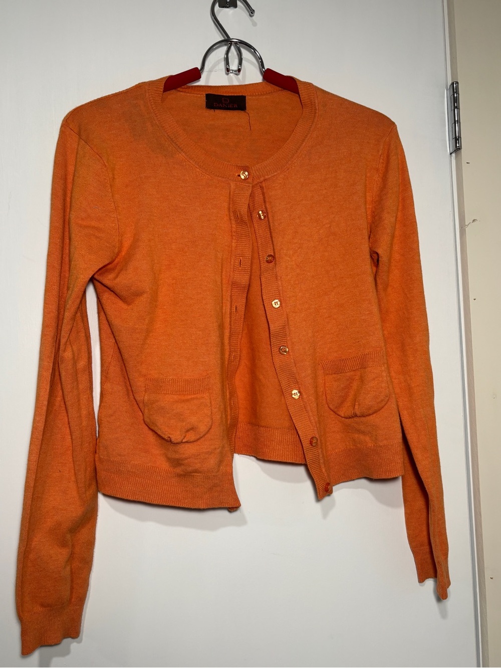 Danier Orange Women's Cardigan Sweater